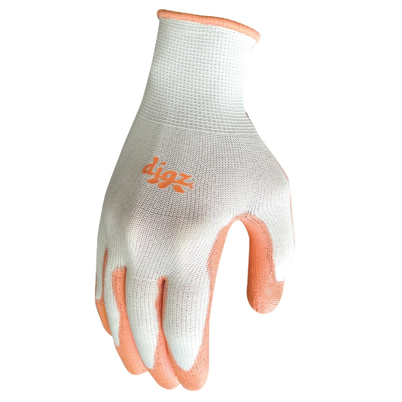 BIG TIME PRODUCTS LLC, Digz L Gants de jardinage enduits de polyuréthane et extensibles gris/orange