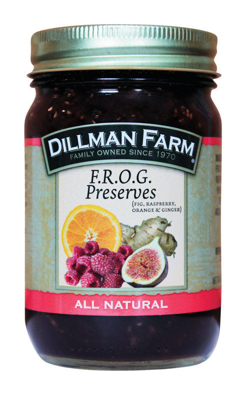 DILLMAN FARM INC, Dillman Farm All Natural Fig, Raspberry, Orange, Ginger Preserves 16 oz. Jar (Pack de 6)