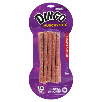 UNITED PET GROUP INC, Dingo All Size Dogs Adult Munchy Stix Chicken 5 in. L 10 pk