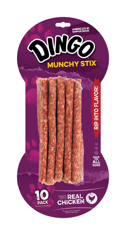 UNITED PET GROUP INC, Dingo All Size Dogs Adult Munchy Stix Chicken 5 in. L 10 pk