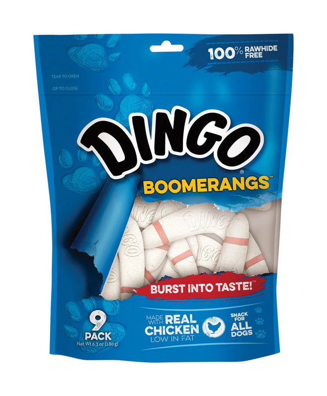 UNITED PET GROUP INC, Dingo Boomerangs Friandises au poulet pour chien 17.6 7.87 in. 9 pk