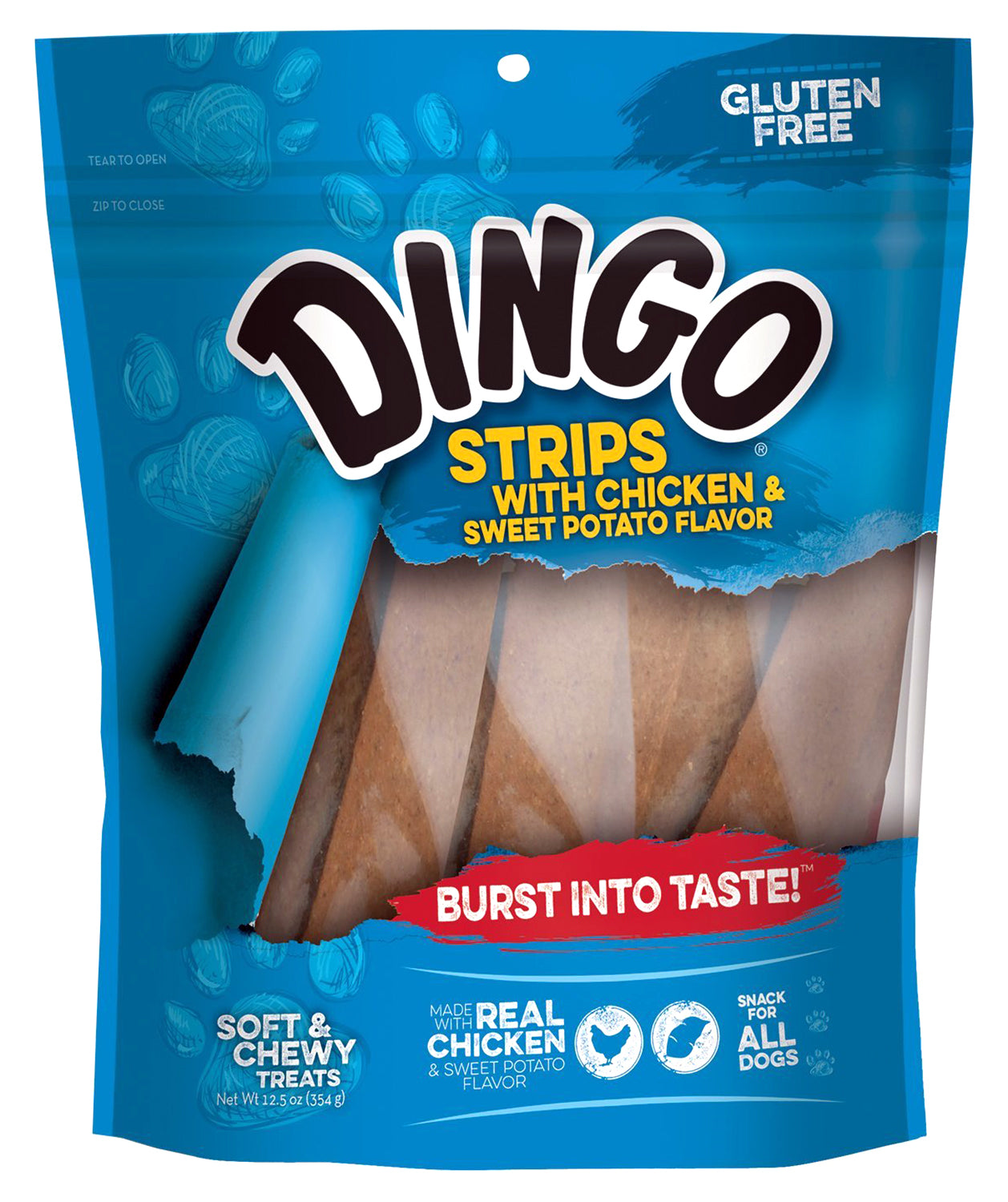 Dingo, Dingo DN-99117PDQ 12.5 Oz Poulet & Patate Douce Strips