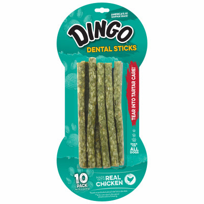 UNITED PET GROUP INC, Dingo Large Puppy Dental Sticks Chicken 5 in. L 10 pk