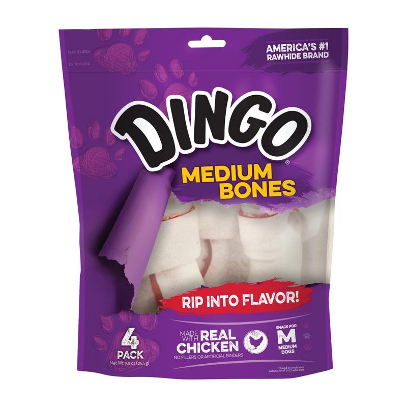 UNITED PET GROUP INC, Dingo Medium Adult Rawhide Bone Chicken 5.5 in. L 4 pk