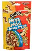 Dingo, Dingo P-25054-100 4 Oz Mega Meat Chewy Dog Bones (os à mâcher)