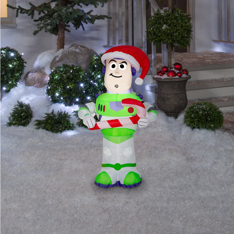 ACE TRADING - HOLIDAY DECOR ZE, Disney Polyester Multicolore Toy Story Buzz Lightyear Plug-In Noël Gonflable 42.13 H in.