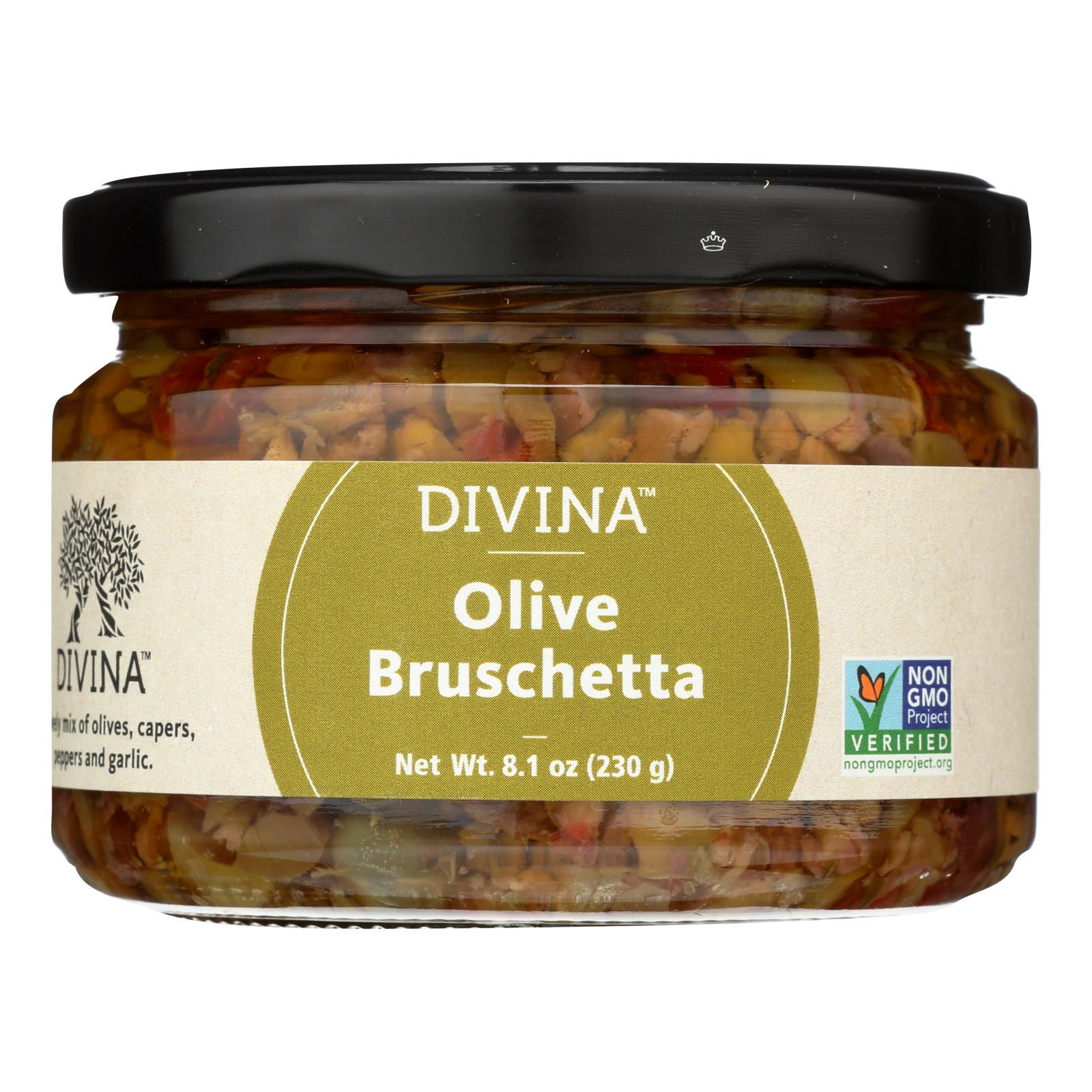 Divine, Divina - Bruschetta aux olives - carton de 6 - 8.1 oz (paquet de 6)