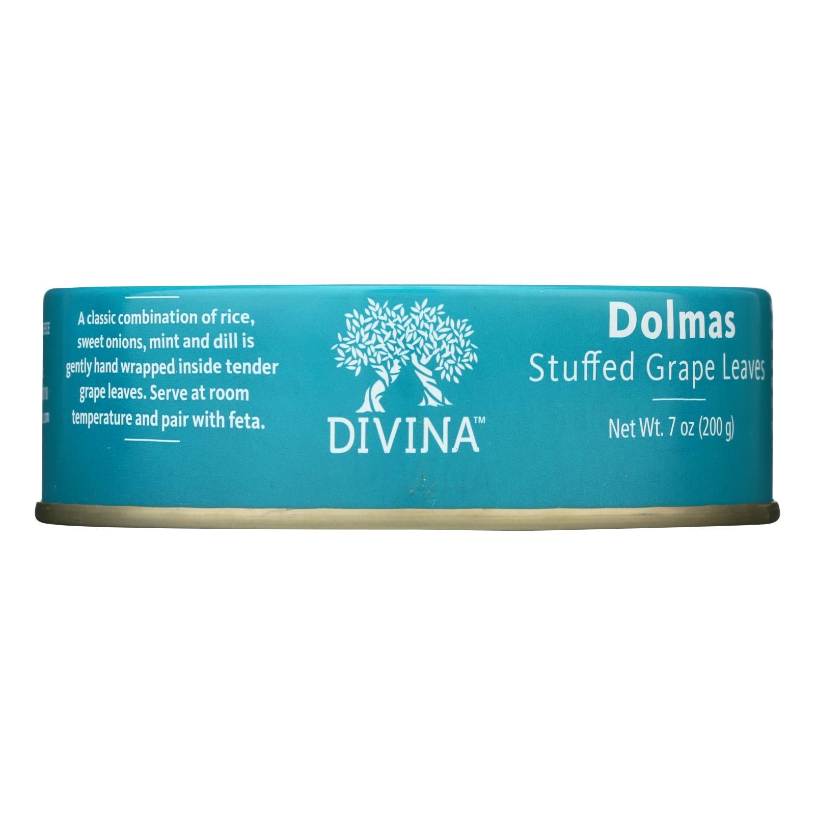 Divine, Divina - Feuilles de raisin farcies Dolmas - Caisse de 12 - 7 oz (paquet de 12)