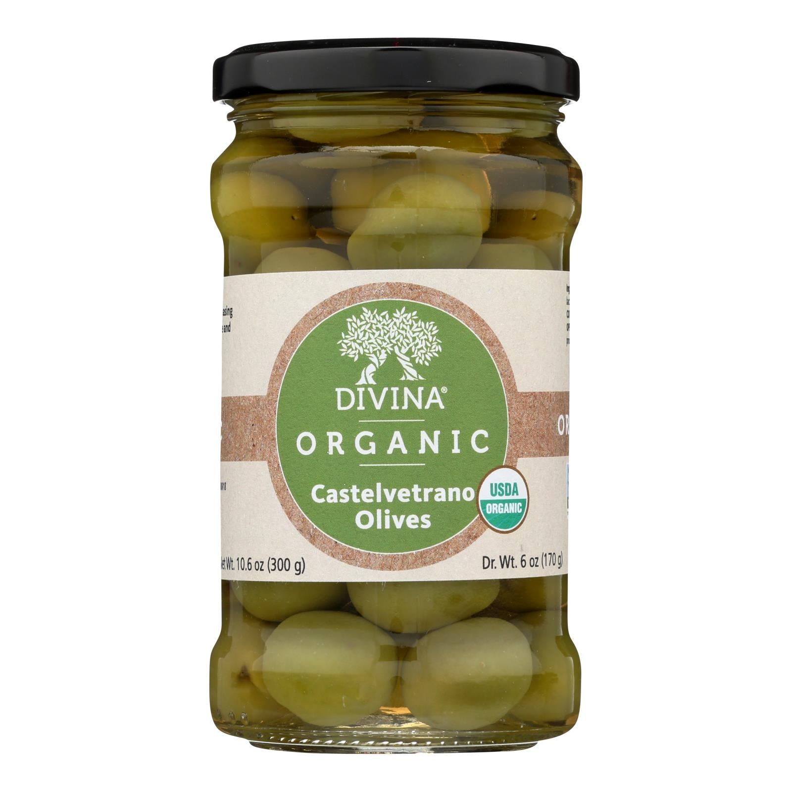 Divine, Divina - Olives Castelvetrano - Caisse de 6 - 6 OZ (paquet de 6)