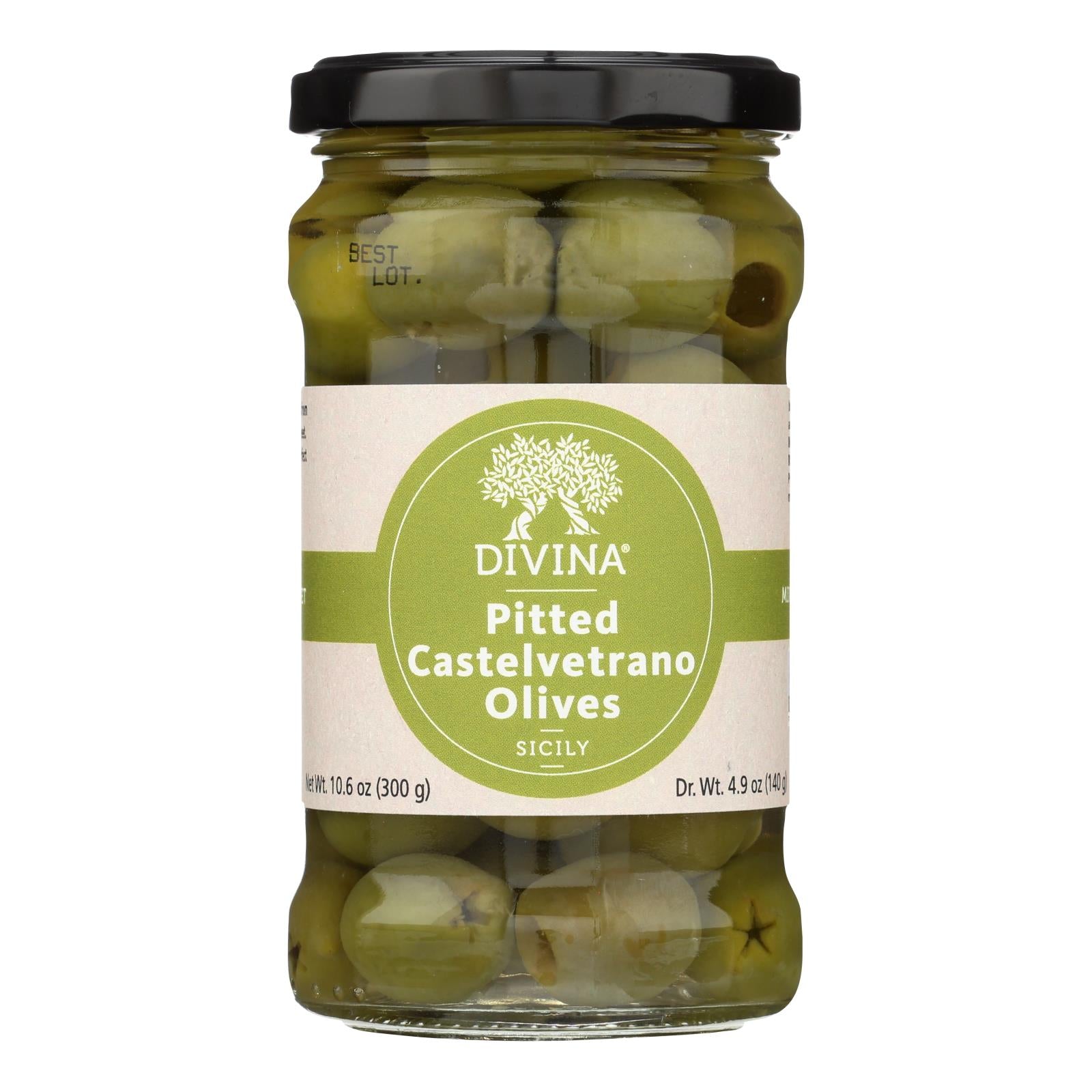 Divine, Divina - Olives Castelvetrano - Dénoyautées - Lot de 6 - 4.9 oz (Lot de 6)