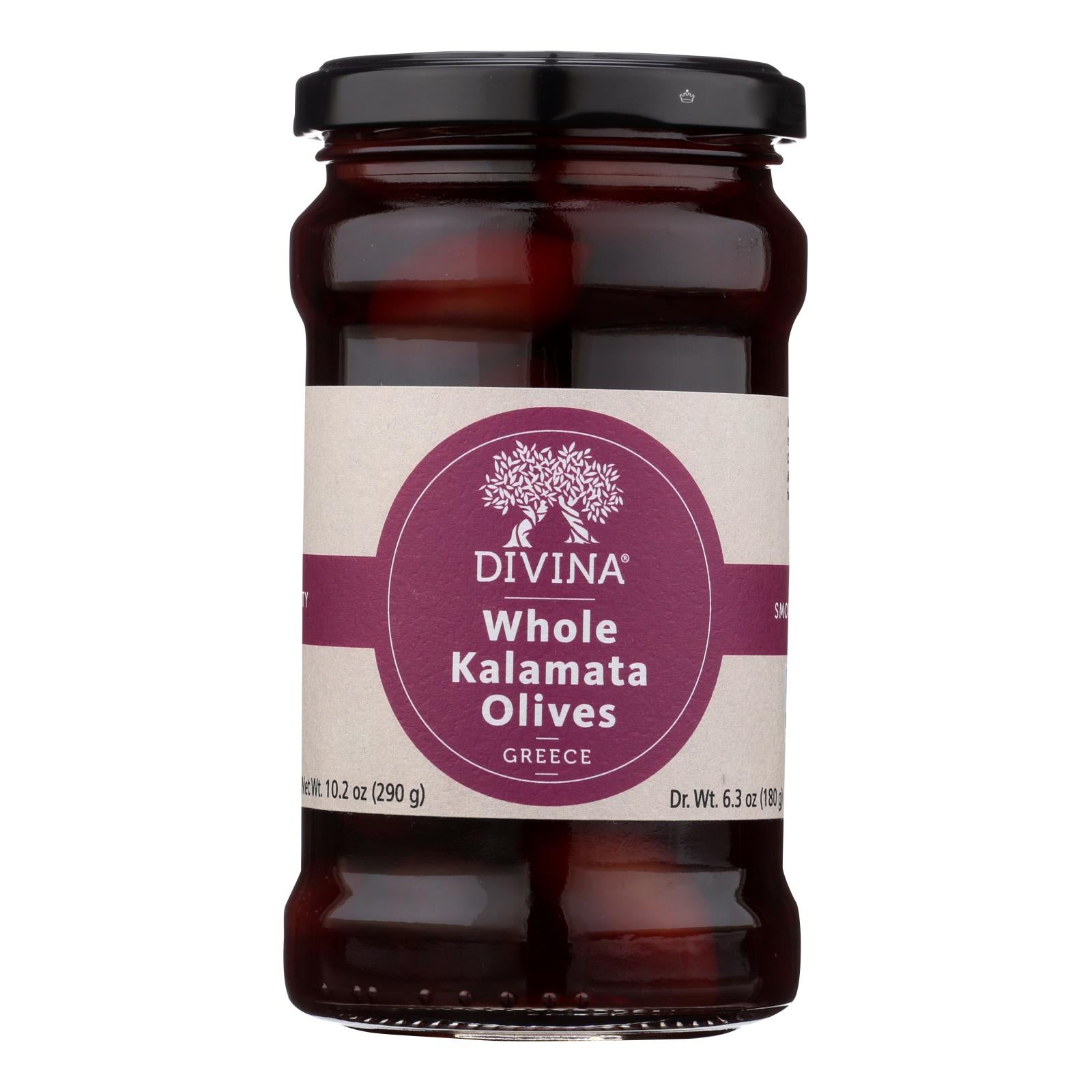 Divine, Divina - Olives Kalamata - Caisse de 6 - 6.3 oz (paquet de 6)