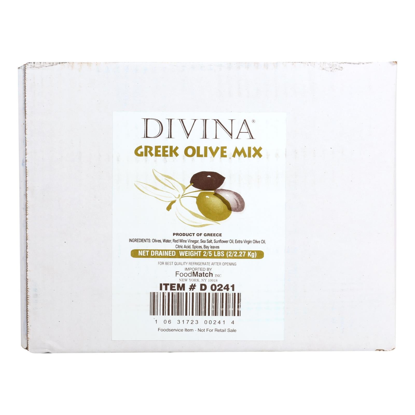 Divina, Divina - Olives en vrac - Grecques mélangées - caisse de 2 - 5 lb (paquet de 2)