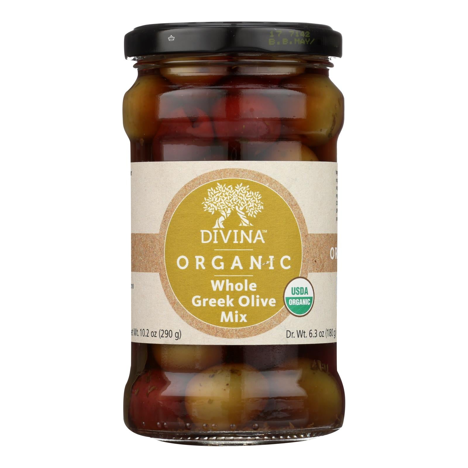 Divine, Divina - Olives grecques mélangées biologiques - caisse de 6 - 6,35 oz (paquet de 6)