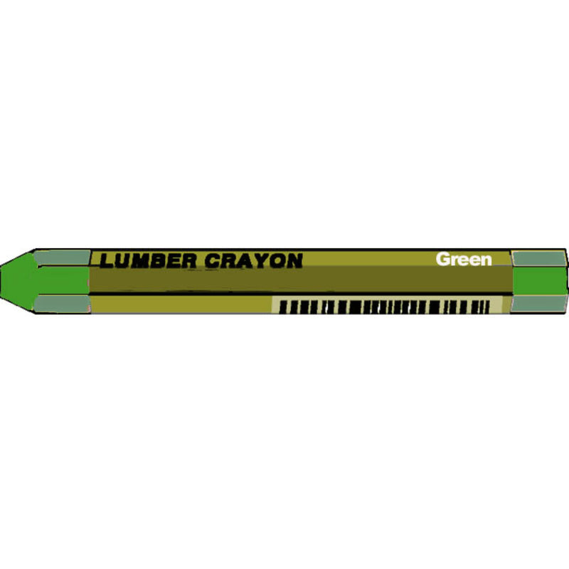 DIXON TICONDEROGA COMPANY, Dixon 4.5 in.   L Lumber Crayon Green 12 pc (Pack de 12)