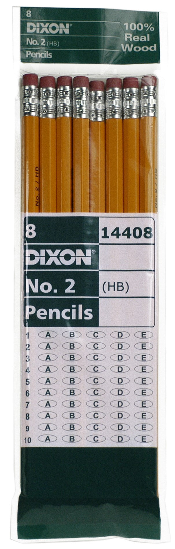 Dixon Ticonderoga, Dixon Ticonderoga 14408 #2 Crayon à mine de bois Jaune 8 Compte