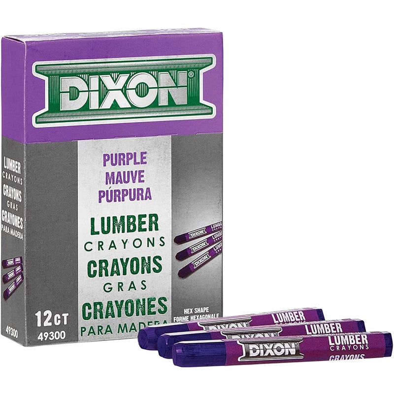 DIXON TICONDEROGA COMPANY, Dixon Ticonderoga 49300 Purple Lumber Crayon (Pack de 12)