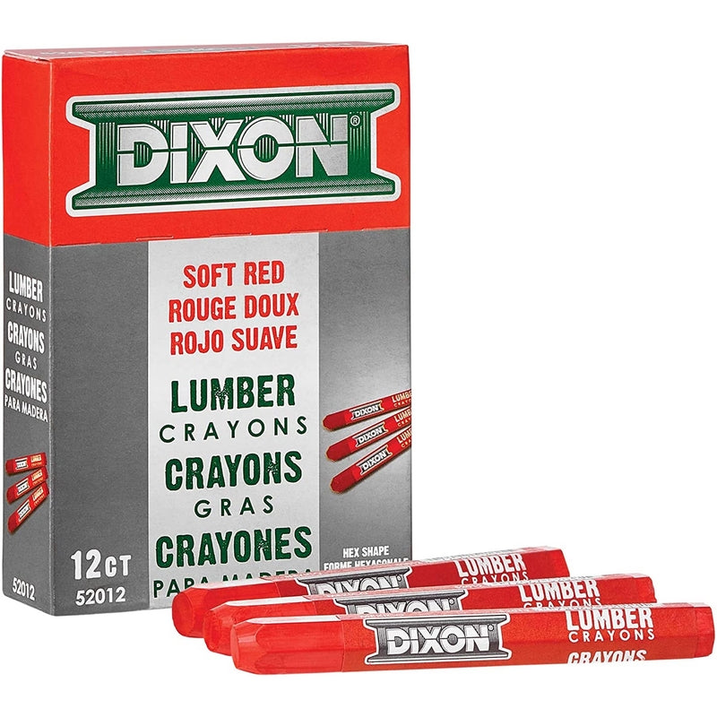 DIXON TICONDEROGA COMPANY, Dixon Ticonderoga 52012 Crayons de couleur rouge tendre (paquet de 12)