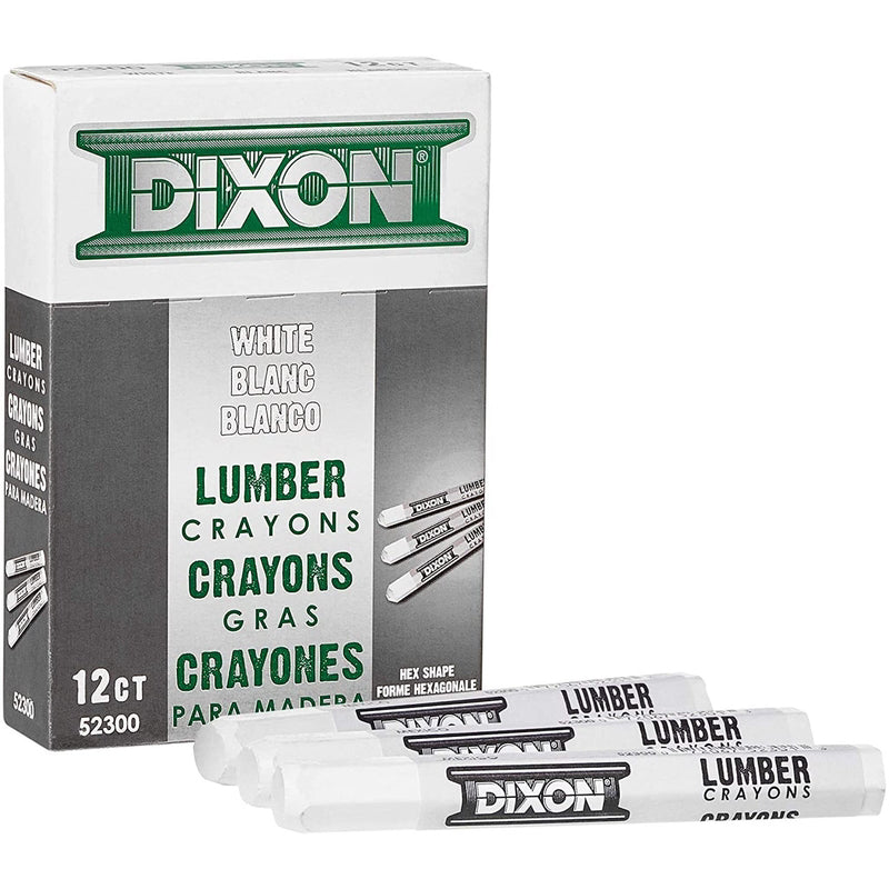 DIXON TICONDEROGA COMPANY, Dixon Ticonderoga 52300 White Lumber Crayon (Pack of 12)