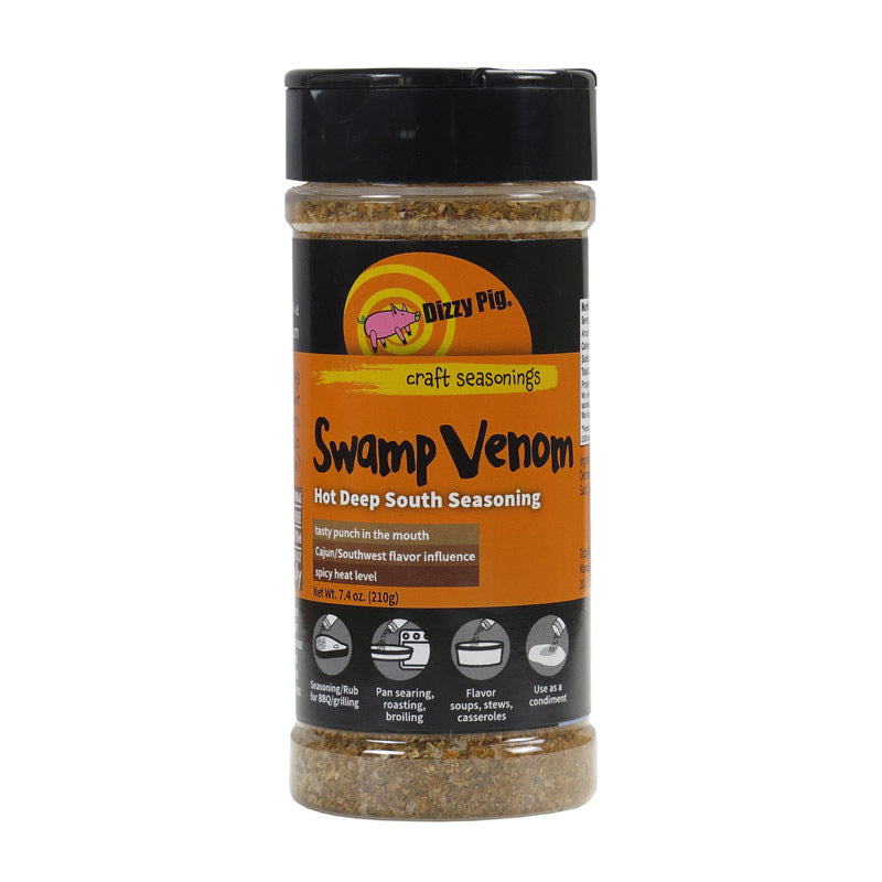 DIZZY PIG LLC, Dizzy Pig Swamp Venom Hot Deep South BBQ Rub 7.4 oz