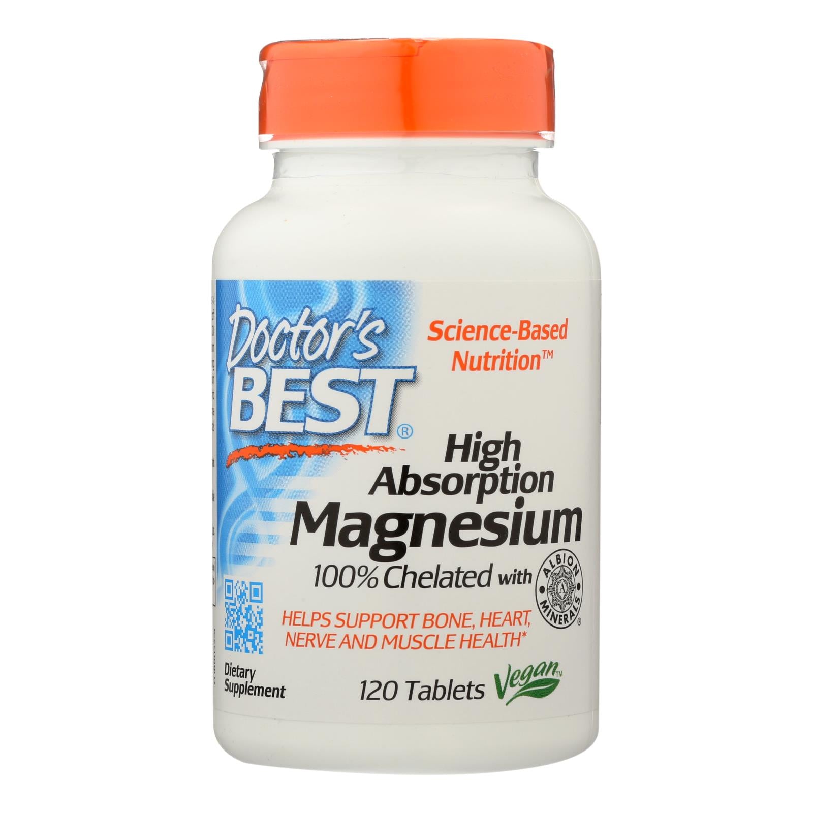 Doctor's Best, Doctor's Best - Chelated Magnesium Hi Abs - 1 Each-120 TAB