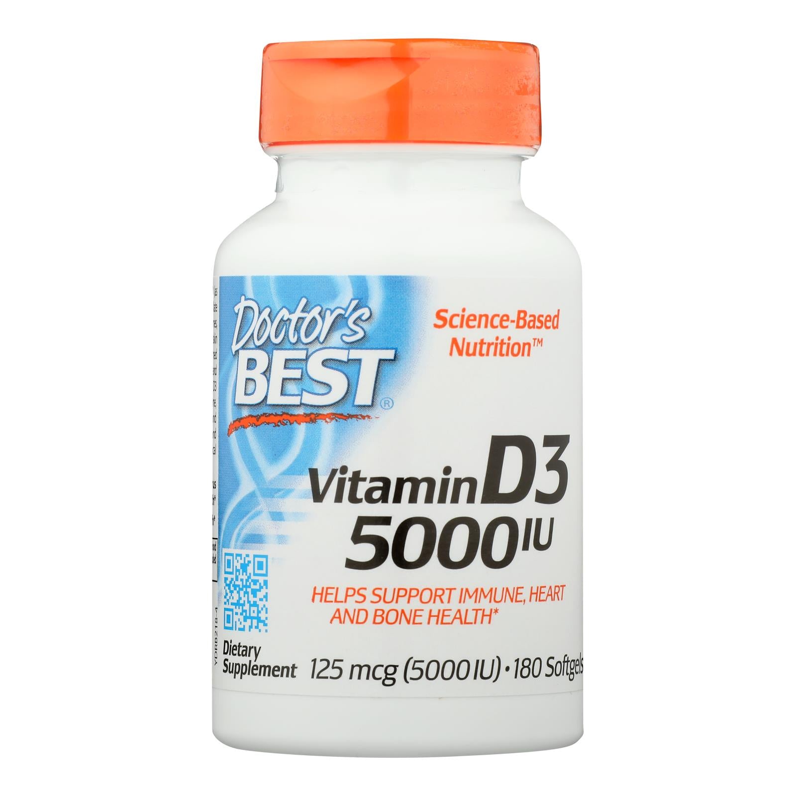 Doctor's Best, Doctor's Best - Vitamine D3 5000iu - 1 Chaque-180 SGEL