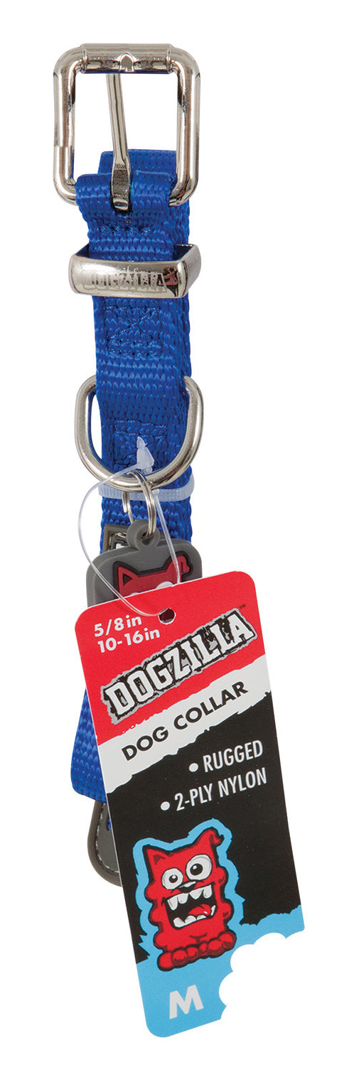 DOSKOCIL MANUFACTURING CO INC, Dogzilla Collier ajustable pour chien en nylon bleu moyen