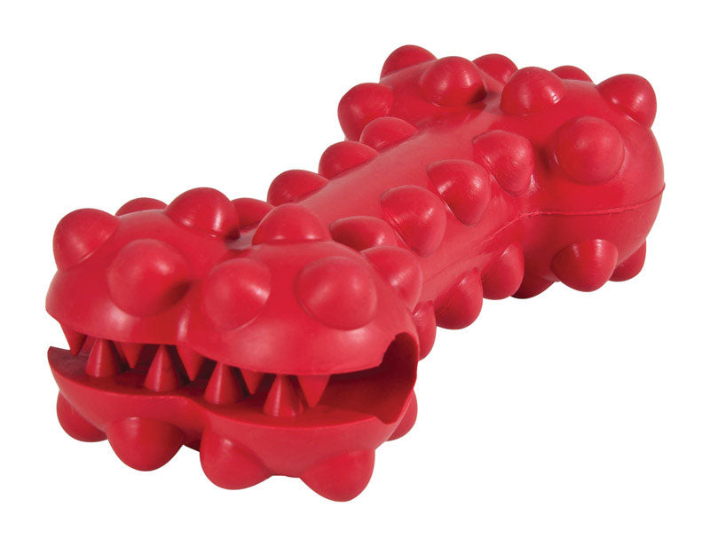 Dogzilla, Dogzilla - Jouet pour chien en caoutchouc rouge à texture noueuse - taille moyenne 1 pk