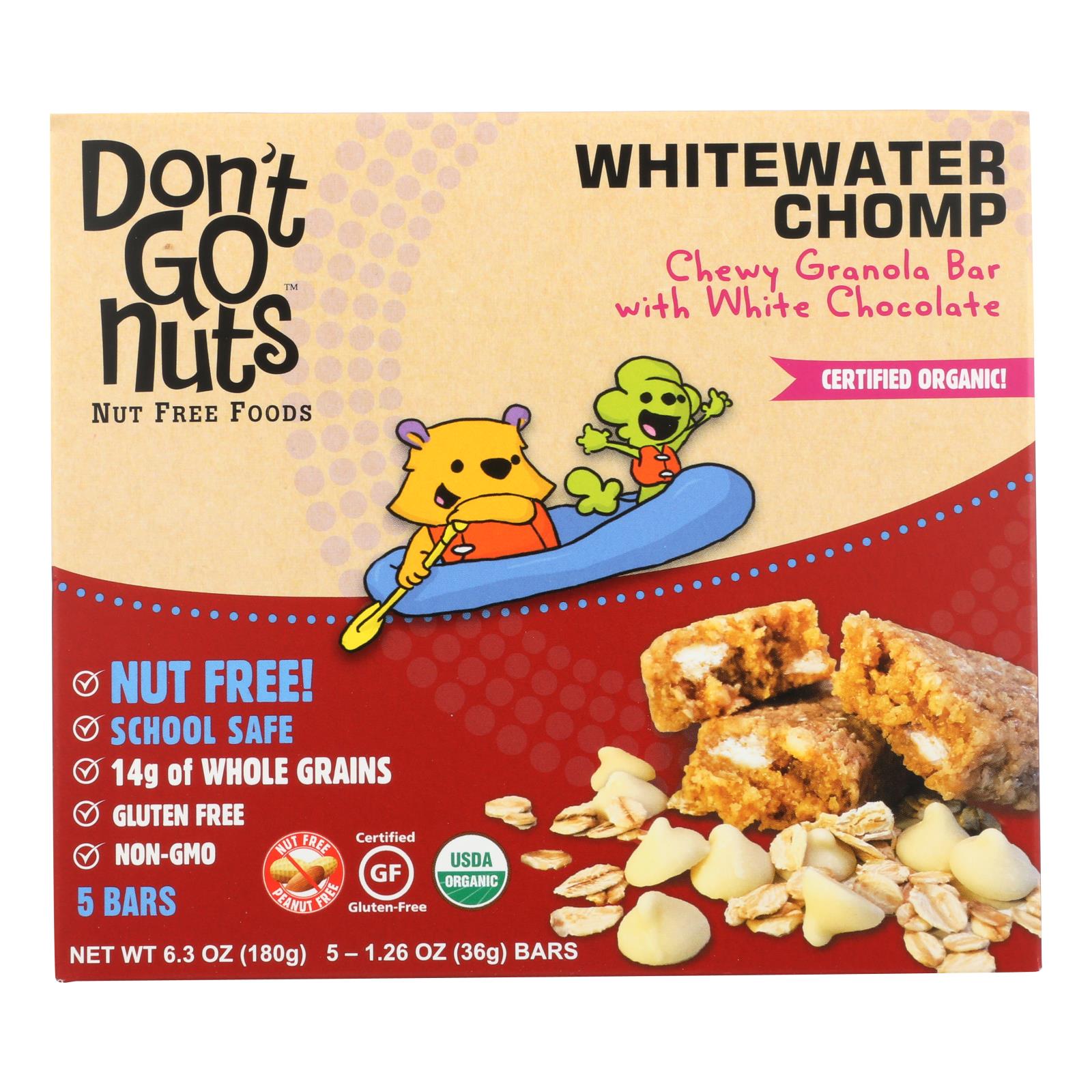 Ne pas perdre la tête, Don't Go Nuts - Barre - Whitewater Chomp Multipack - Caisse de 6 - 6.3 oz (Pack de 6)