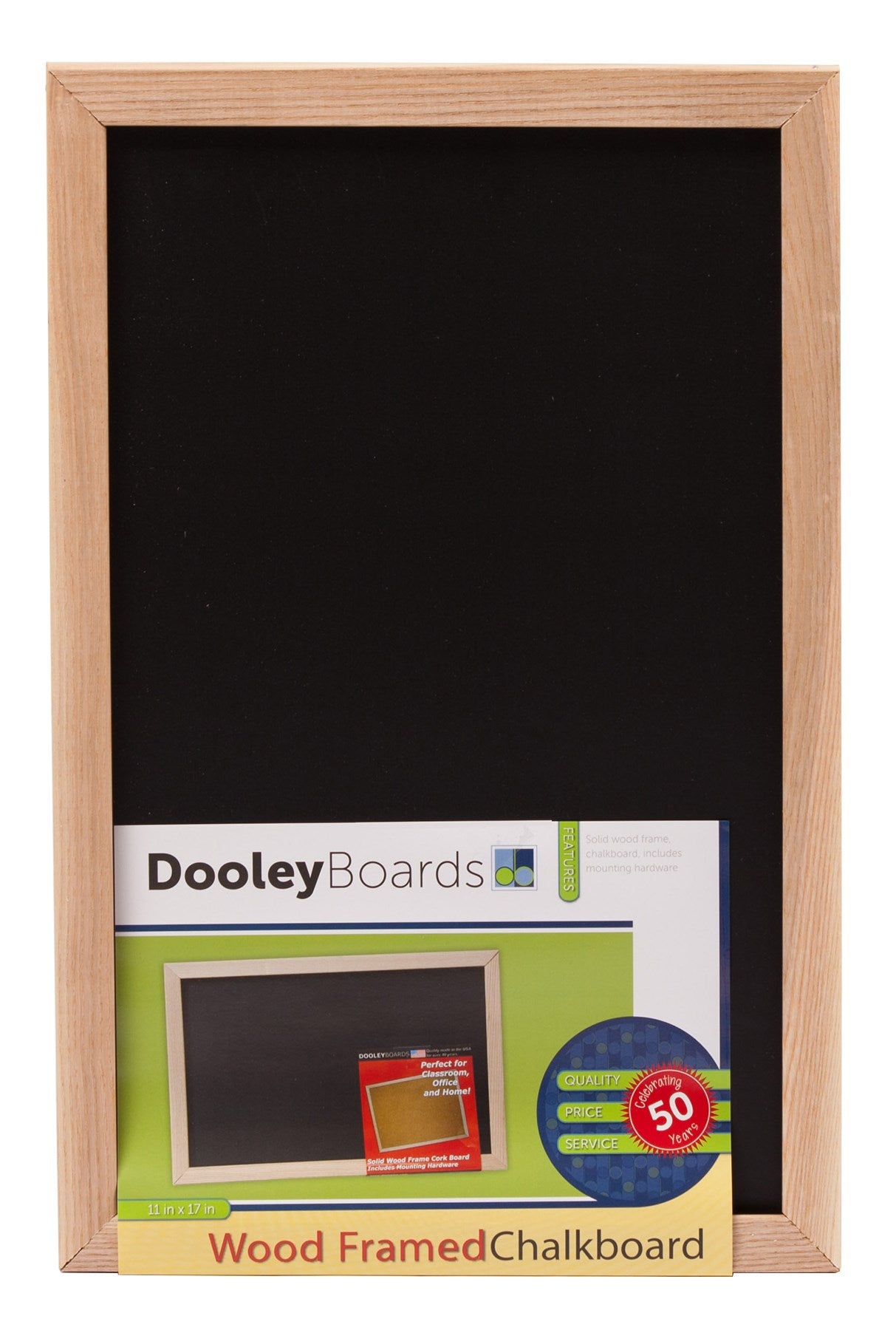 Planches Dooley, Dooley Boards 1218CH Tableau à craie 11" X 17" encadré en bois