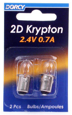 Dorcy, Dorcy 2D Krypton 2D Ampoule pour lampe de poche 2,4 volts Socle à baïonnette