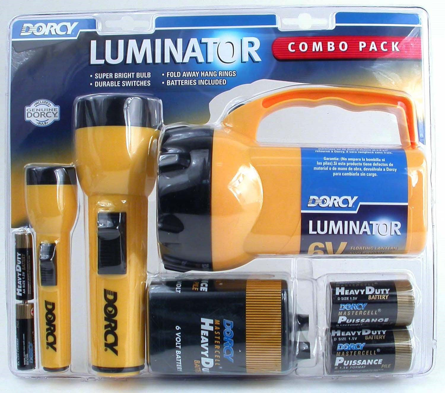 Dorcy, Dorcy 41-2865 6 Volt 2D et AA Cell Luminator® Flashlight Combination Pac