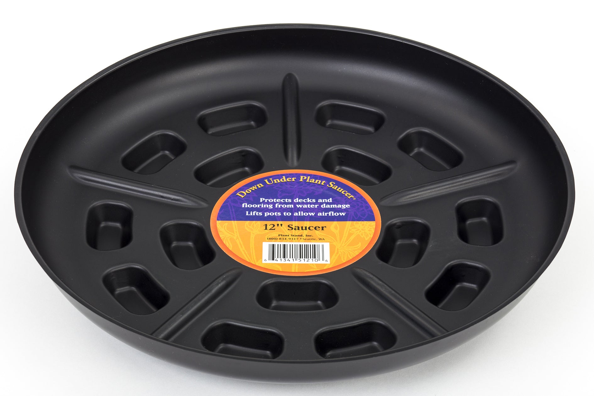 BOSMERE INC, Down Under 12 in. D Plastic Plant Saucer Black (Pack de 24)