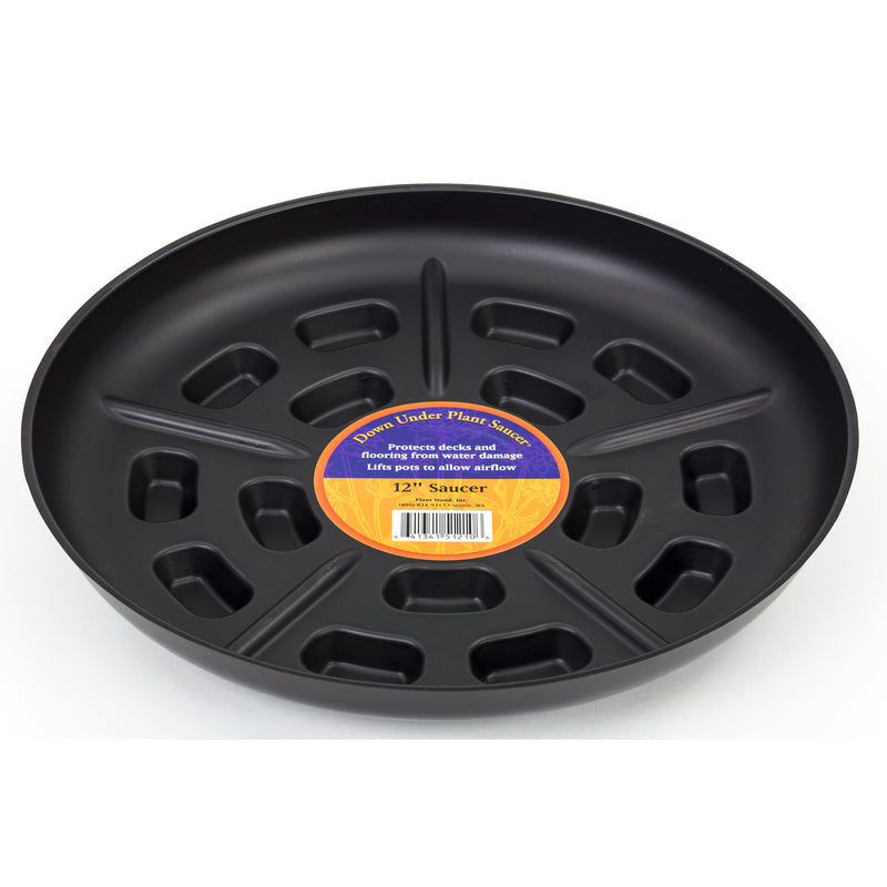 BOSMERE INC, Down Under 12 in. D Plastic Plant Saucer Black (Pack de 24)