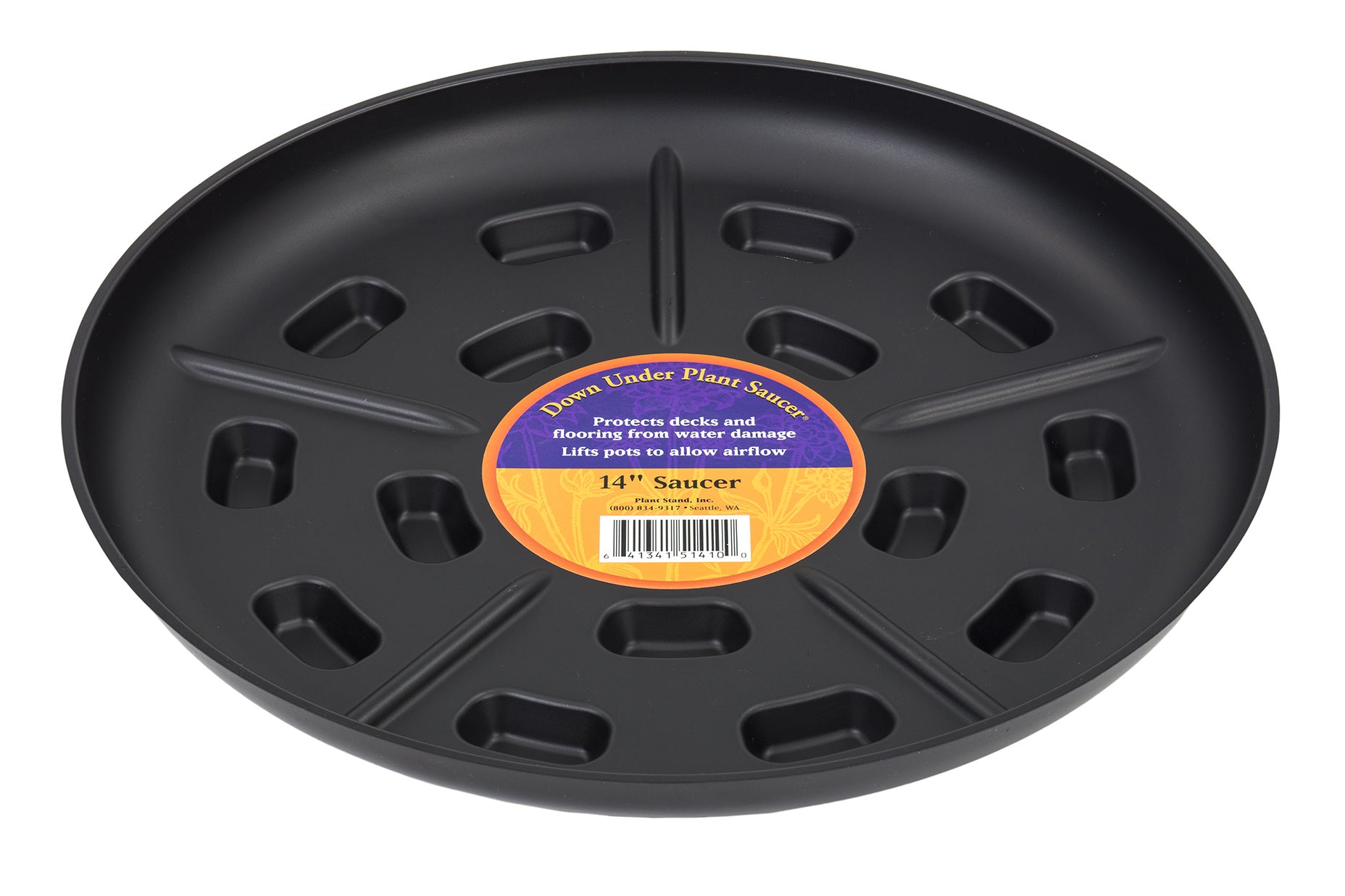 BOSMERE INC, Down Under 14 in. D Plastic Plant Saucer Black (Pack of 24)