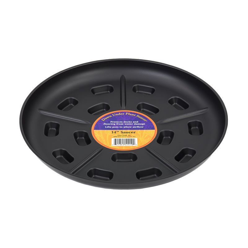 BOSMERE INC, Down Under 14 in. D Plastic Plant Saucer Black (Pack of 24)