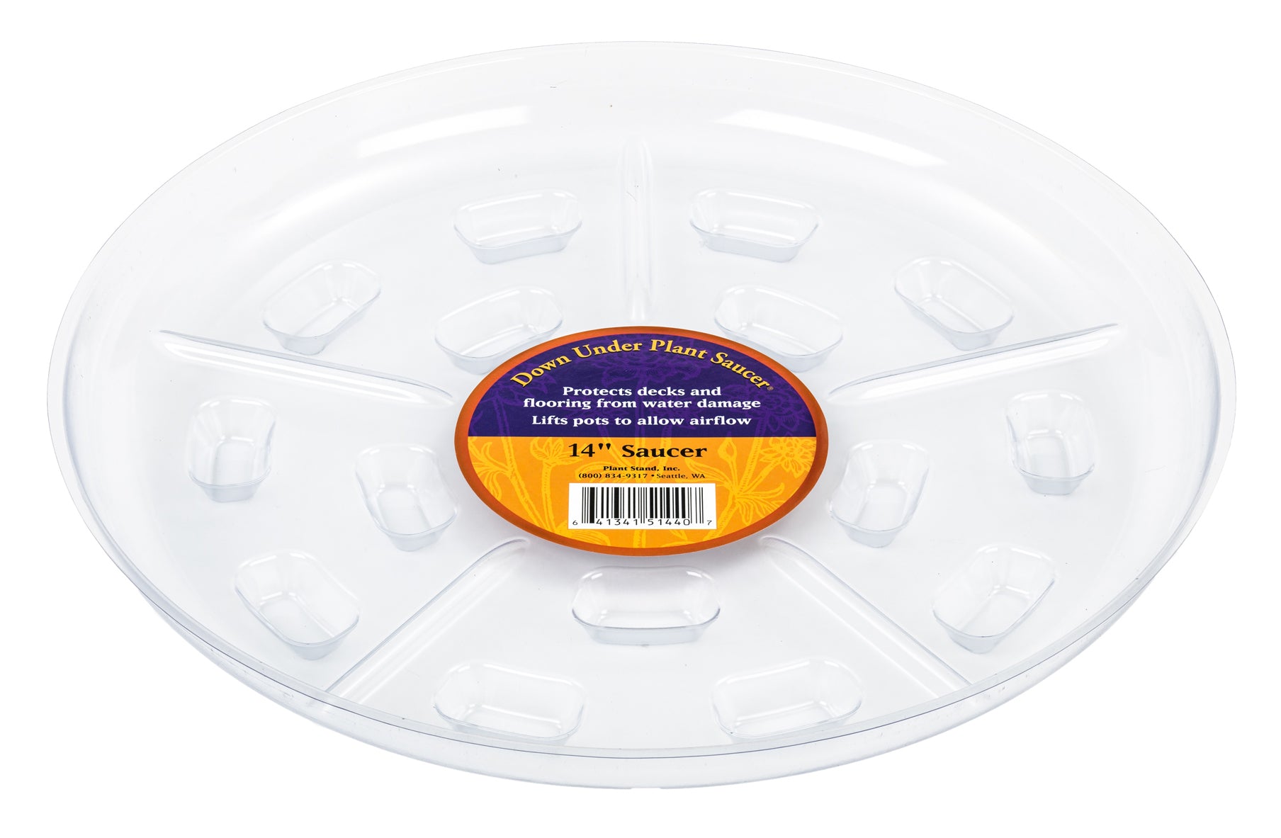 BOSMERE INC, Down Under 14 in. D Plastic Plant Saucer Clear (paquet de 24)