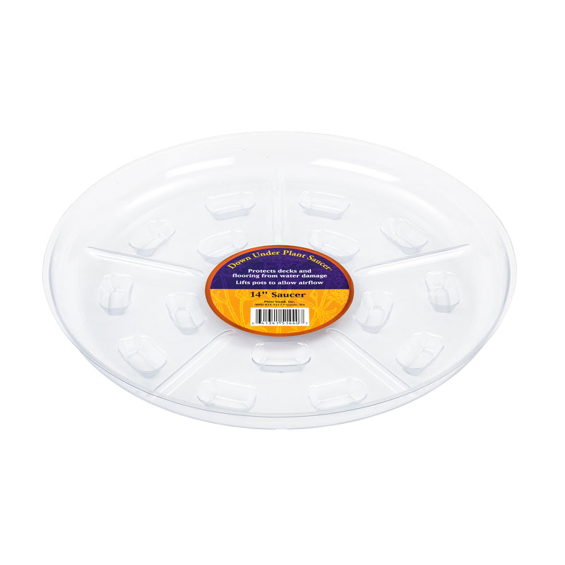 BOSMERE INC, Down Under 14 in. D Plastic Plant Saucer Clear (paquet de 24)