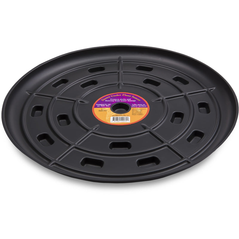 BOSMERE INC, Down Under 17 in. D Plastic Plant Saucer Black