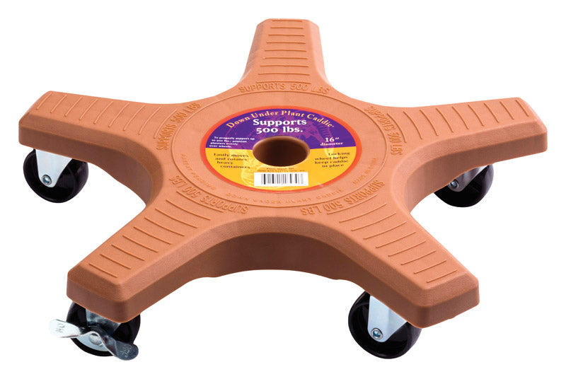 BOSMERE INC, Down Under Decksaver 3 po H X 16 po L X 16 po L X 16 po. D Support à plantes en plastique Terracotta