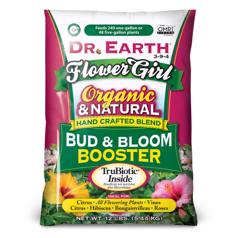 DR EARTH INC, Dr. Earth Flower Girl Organic Granules Hibiscus, Citrus Plant Food 12 lb