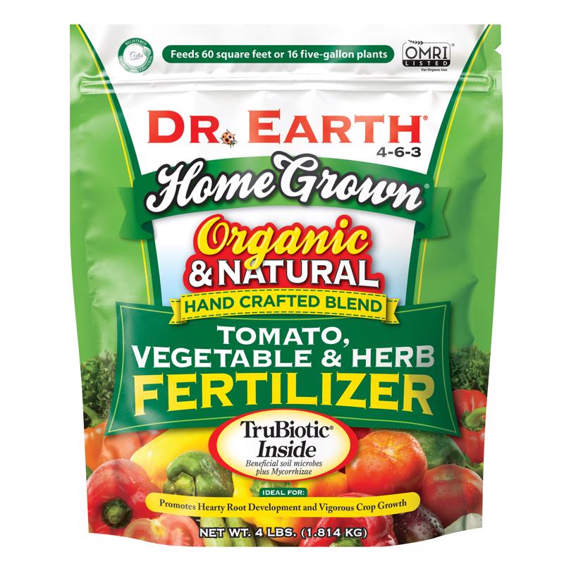 DR EARTH INC, Dr. Earth Home Grown Organic Granules Tomatoes Plant Food 4 lb