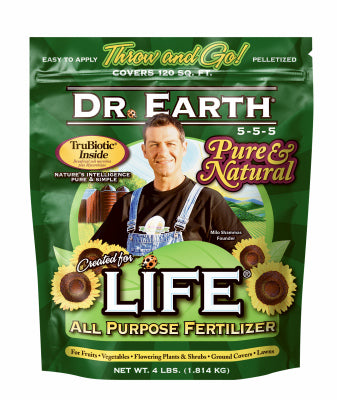 DR EARTH INC, Dr. Earth Life Organic Pellets Flowers/Fruits/Vegetables All Purpose Plant Food 4 lb