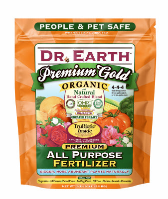 DR EARTH INC, Dr. Earth Premium Gold All Purpose Organic Flowers/Fruits/Vegetables All Purpose Plant Food 4 lb