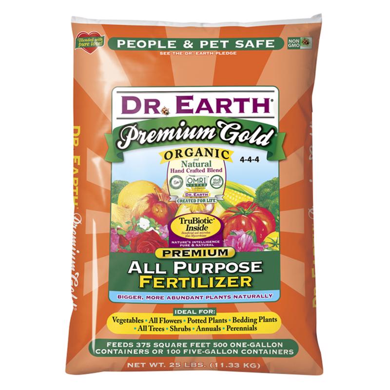 DR EARTH INC, Dr. Earth Premium Gold Organic 4-4-4 Plant Fertilizer 25 lb