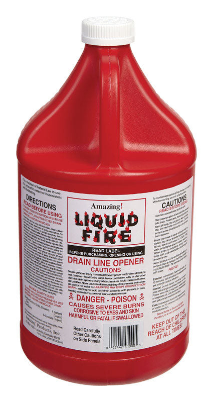 Amazing Liquid Fire, Drain Line Opener Gal Ma