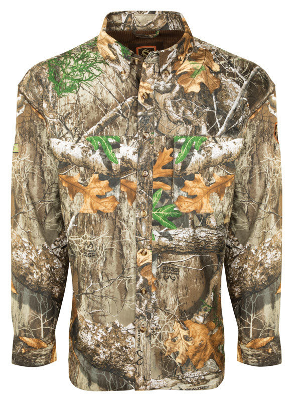 ICON OUTDOORS LLC, Drake M - Chemise à manches longues pour hommes, col rond, Realtree Edge