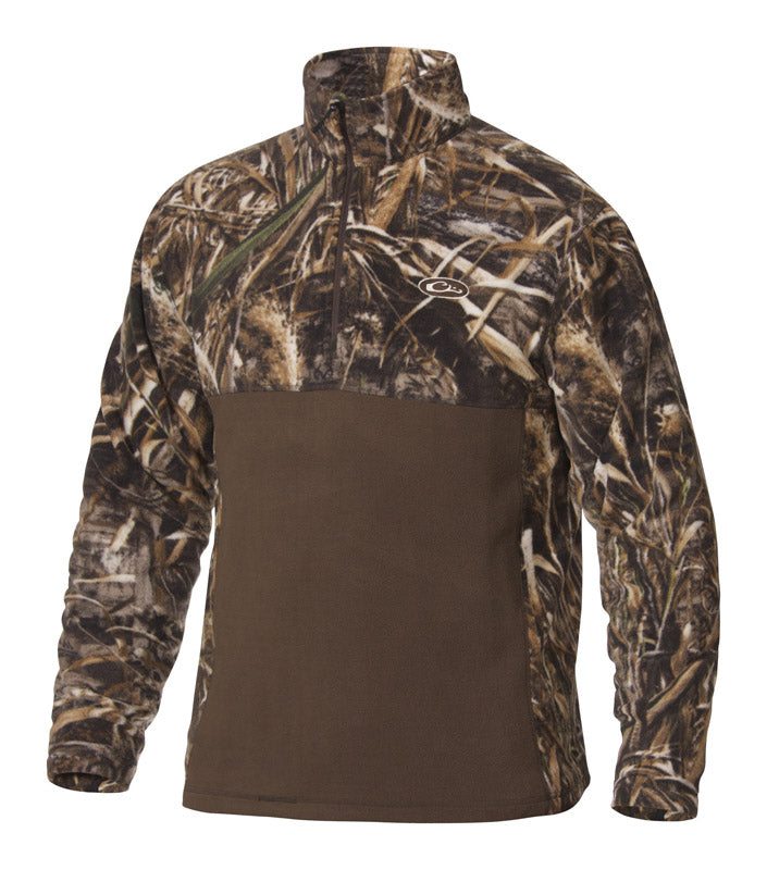 Drake, Drake MST M Chemise de golf à manches longues avec fermeture à glissière quart de tour Realtree Max-5 pour hommes