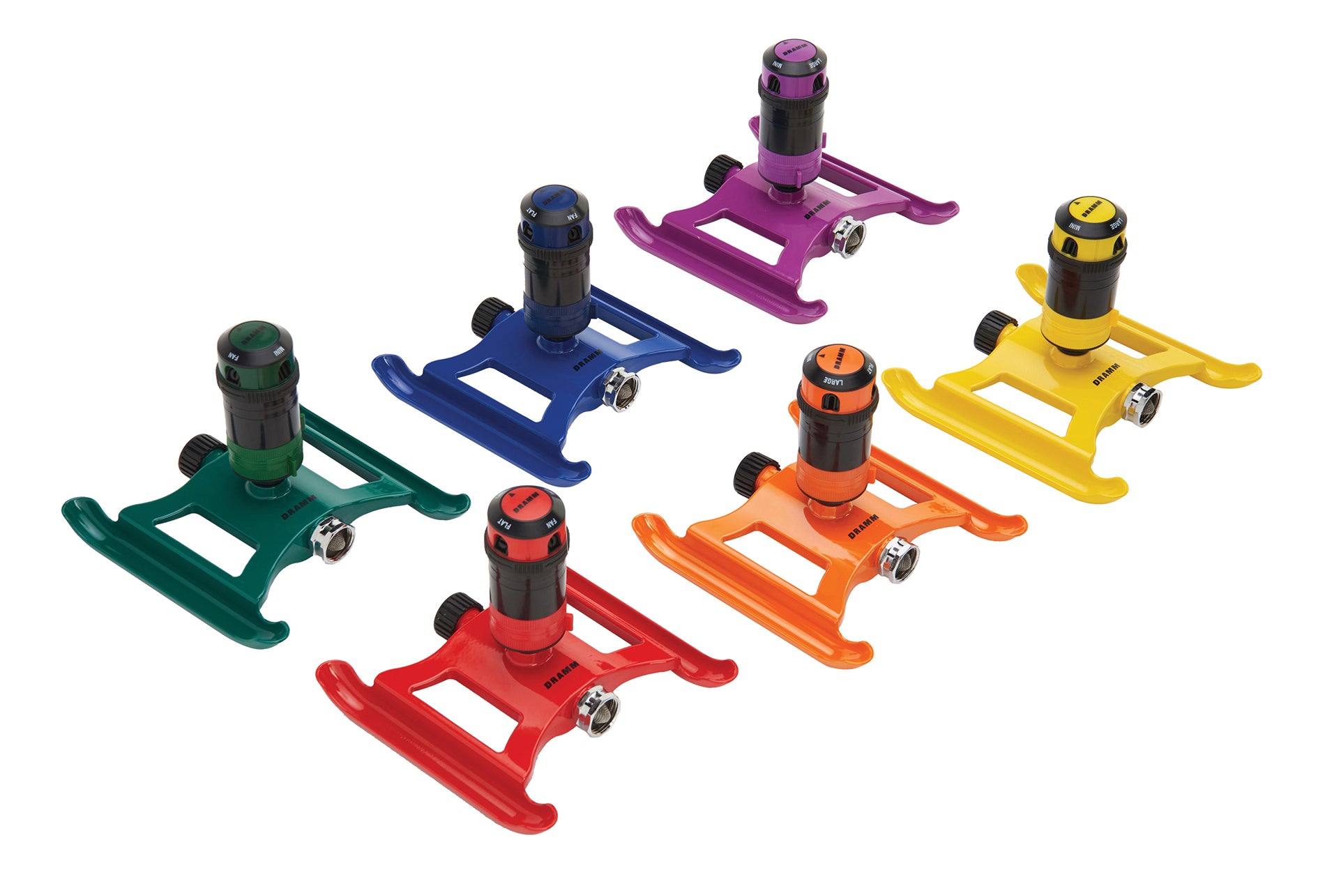 Société Dramm, Dramm 10-15090 Colorstorm 4-Pattern Gear Drive Sprinkler Assorted Colors (Pack of 6)