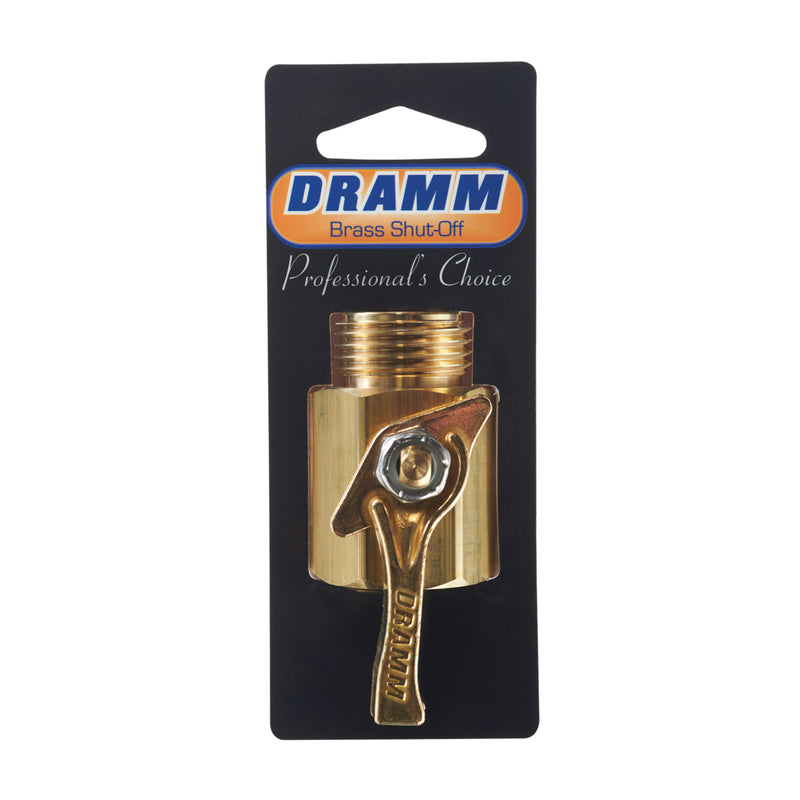 DRAM CORPORATION, Dramm Brass Male to Female Thread Heavy Duty Hose Shut Off Valve 3/4 in.