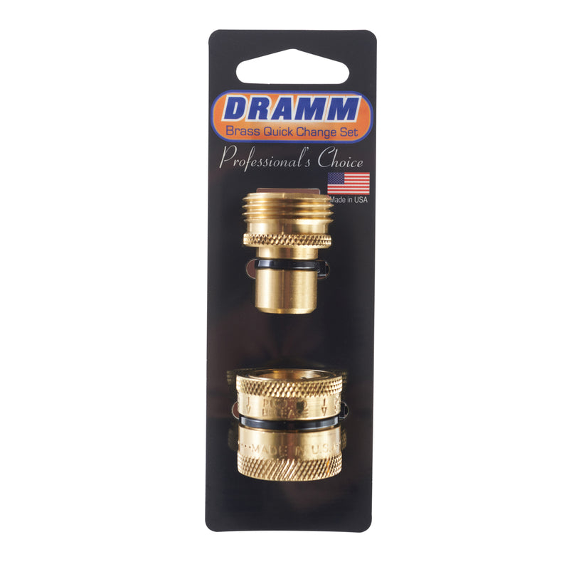 DRAM CORPORATION, Dramm Brass Threaded Heavy-Duty Quick Connector Hose Adapter 3/4 Dia. in.